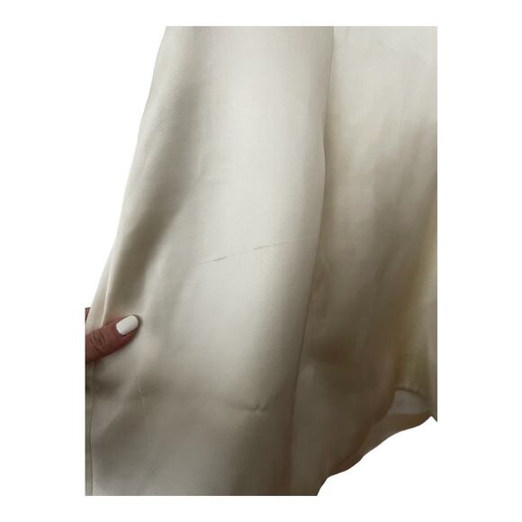 Helsa Mini Dress Heavy Satin Strapless Ruched Bust Bridal Wedding Hoco Party L - Picture 14 of 14